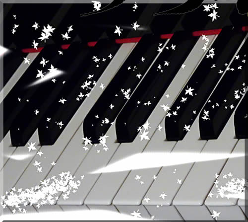 photo of a stylized piano keyboard